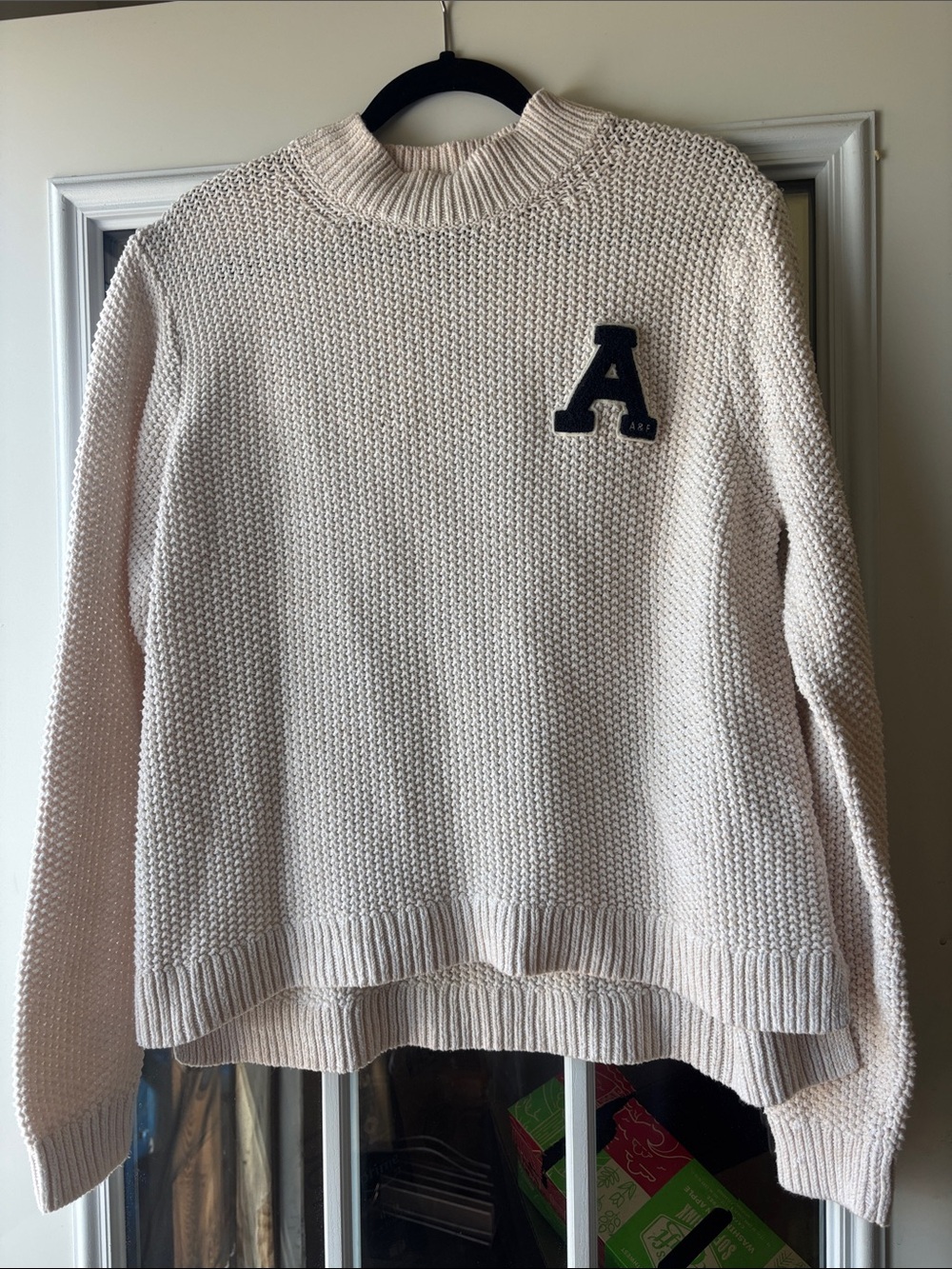 Abercrombie & Fitch Cream Crewneck Sweater